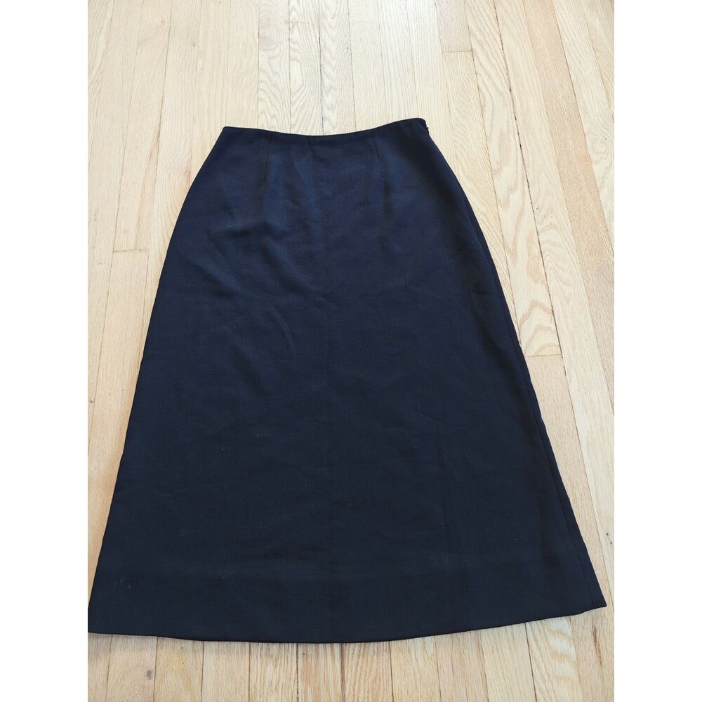 Ann Taylor Women's Black Wool Skirt Size 6 Trumpet Flare Career Office Classic